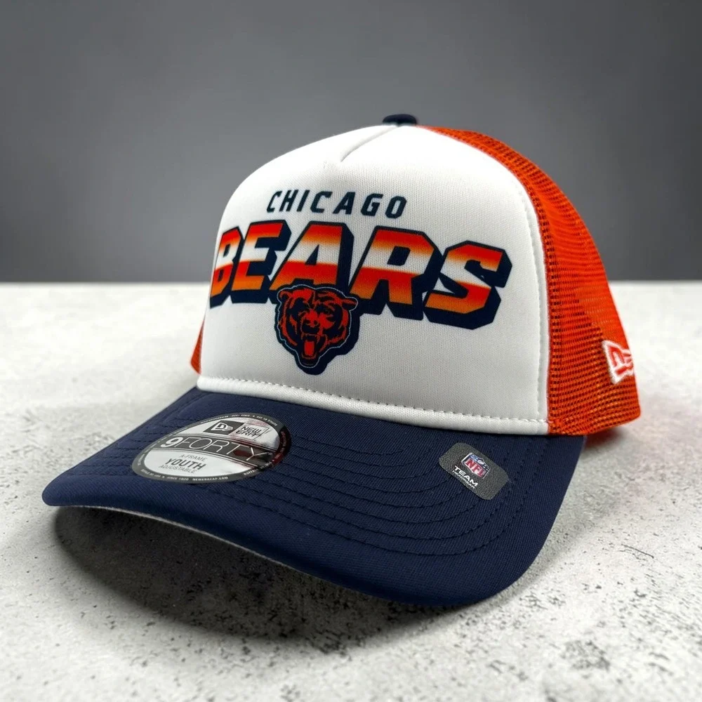 Chicago Bears Streak Logo Hat New Era 9FORTY Adjustable YOUTH Kids Snapback NEW